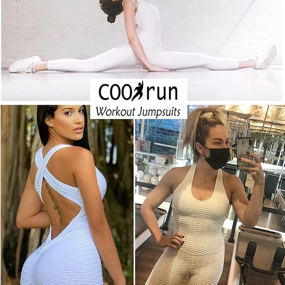 Jumpsuit Sexy Romper Playsuit Backless Yoga Bodysuit Bodycon Fitness Activewear - Picture 6 of 14